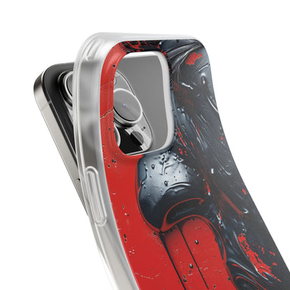 Textured Crimson Bloom iPhone 16 - Flexi Phone Case