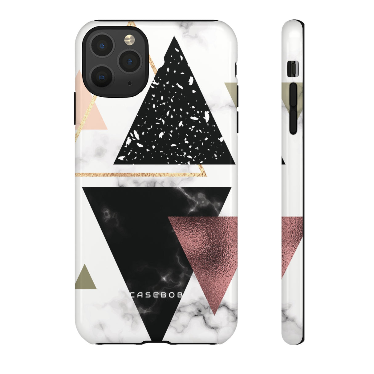 Rose Gold Triangles - Protective Phone Case