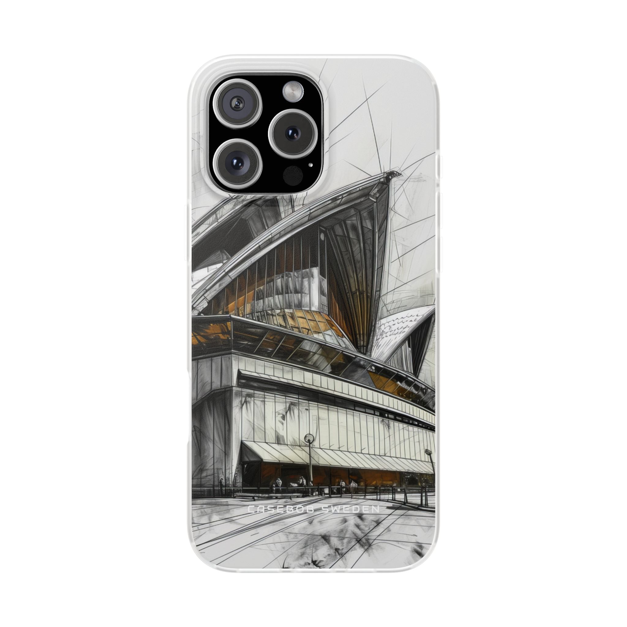 Architectural Curves in Line Formation iPhone 16 - Flexi Phone Case