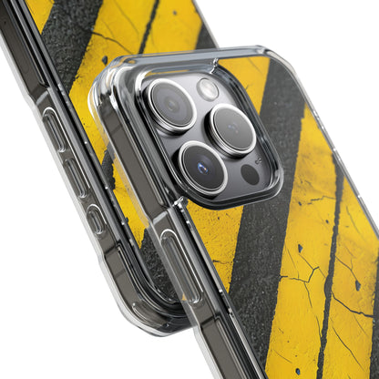 Yellow Stripe Distress iPhone 15 Pro Case - Impact