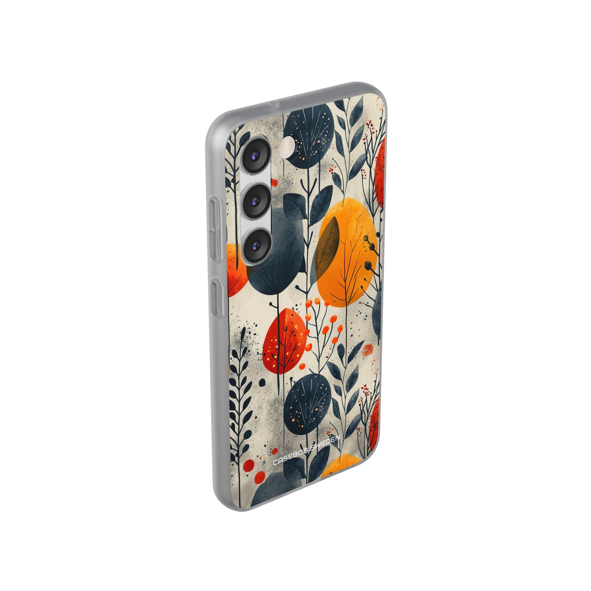 Modern Autumn Leaf Pattern - Flexi Samsung S23 Phone Case