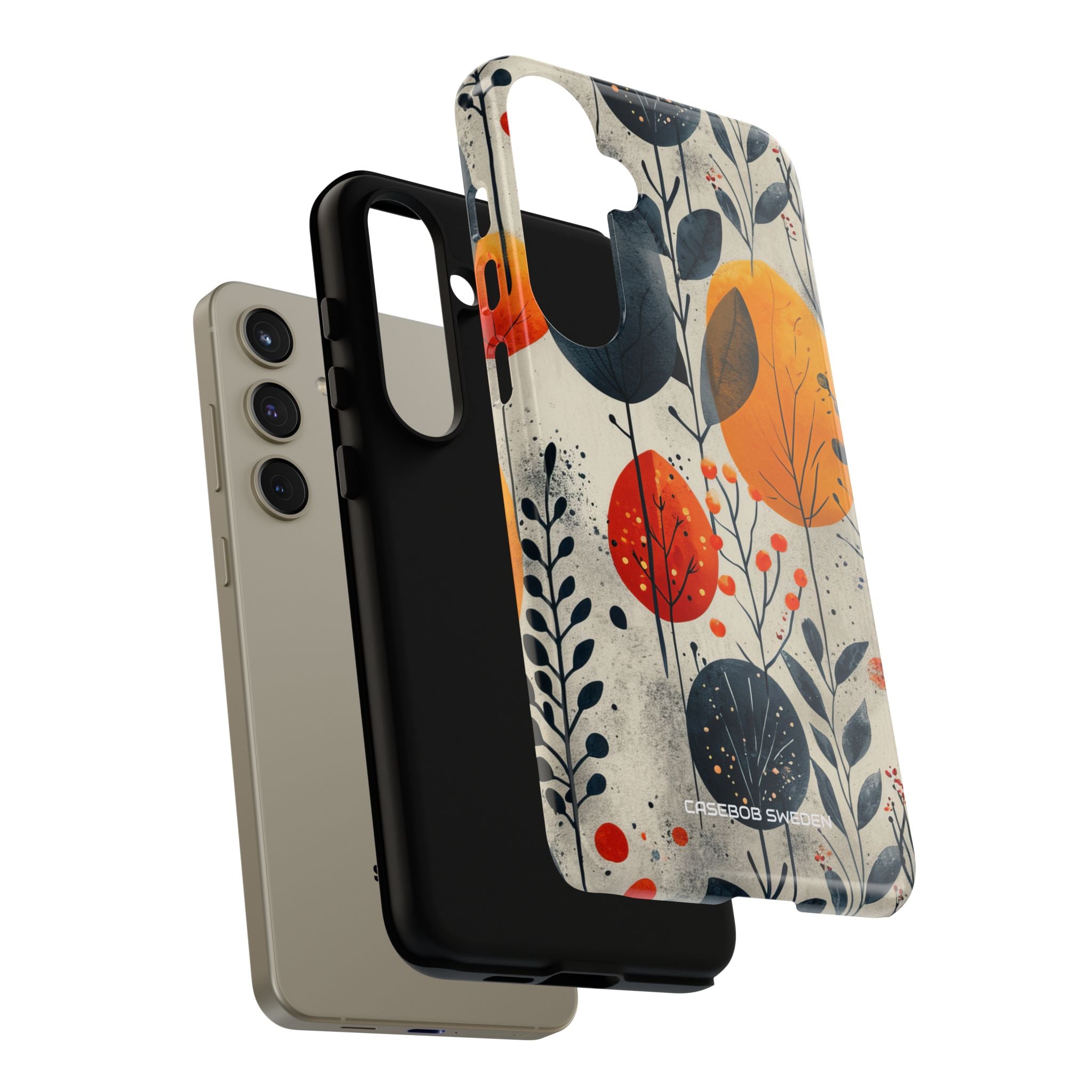 Modern Autumn Leaf Pattern - Tough Samsung S24 Phone Case