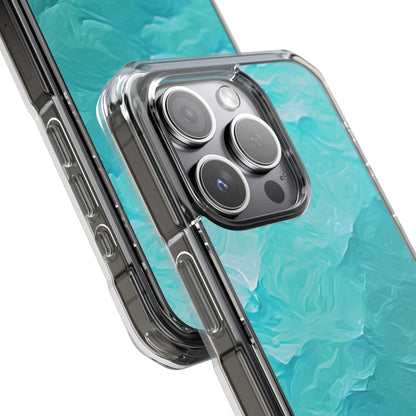 Soothing Aqua Currents iPhone 15 - Impact Clear+