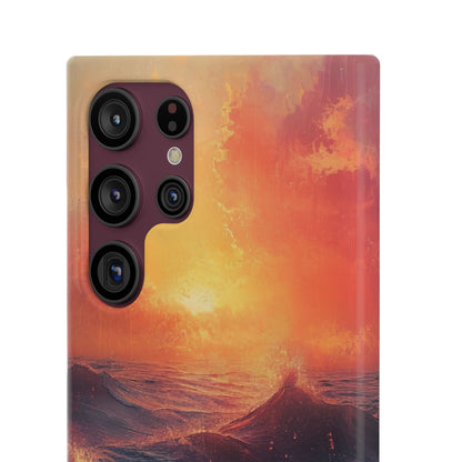 Ocean Sunset Waves - Slim Samsung S22 Phone Case