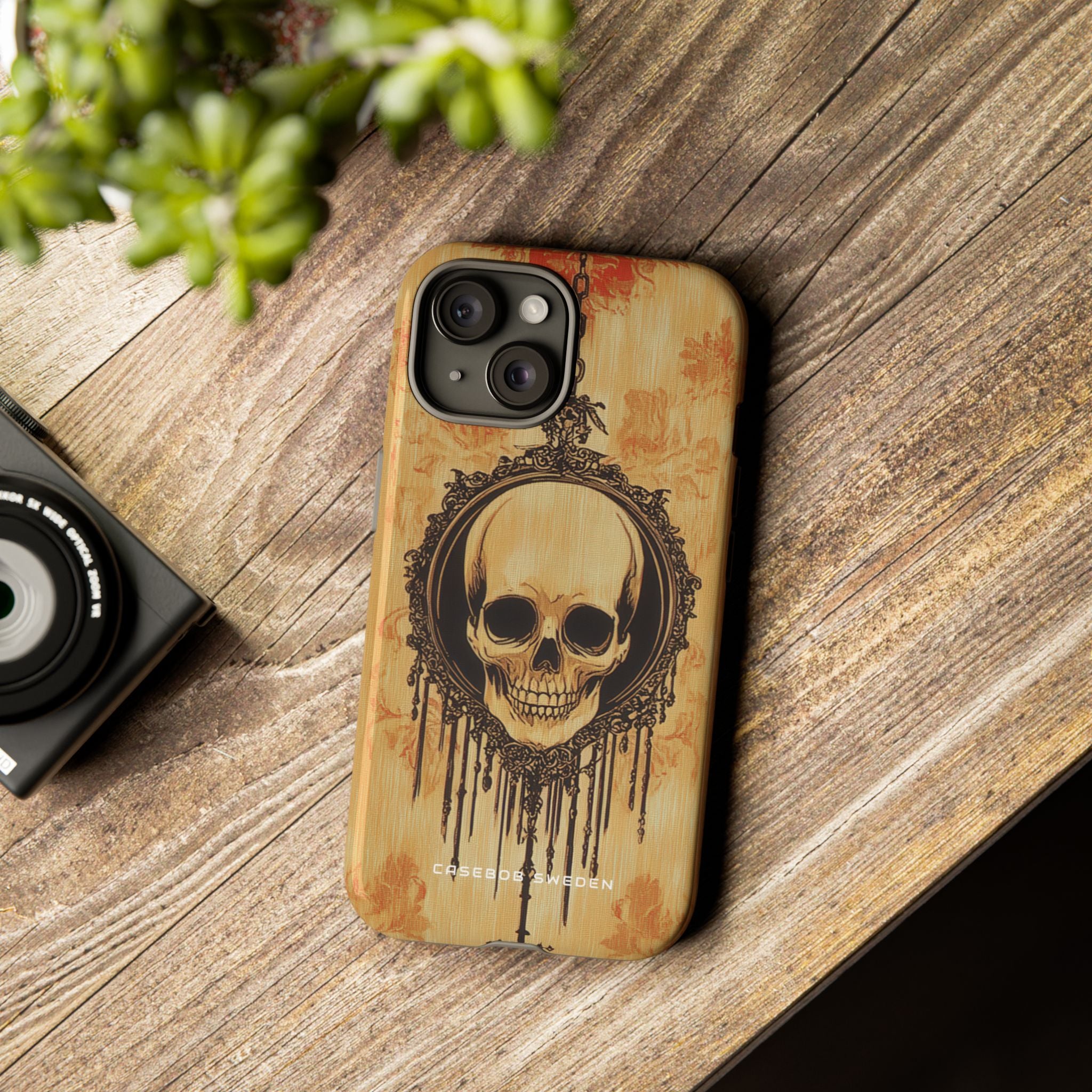 Gothic Skull Elegance iPhone 15 - Tough Phone Case