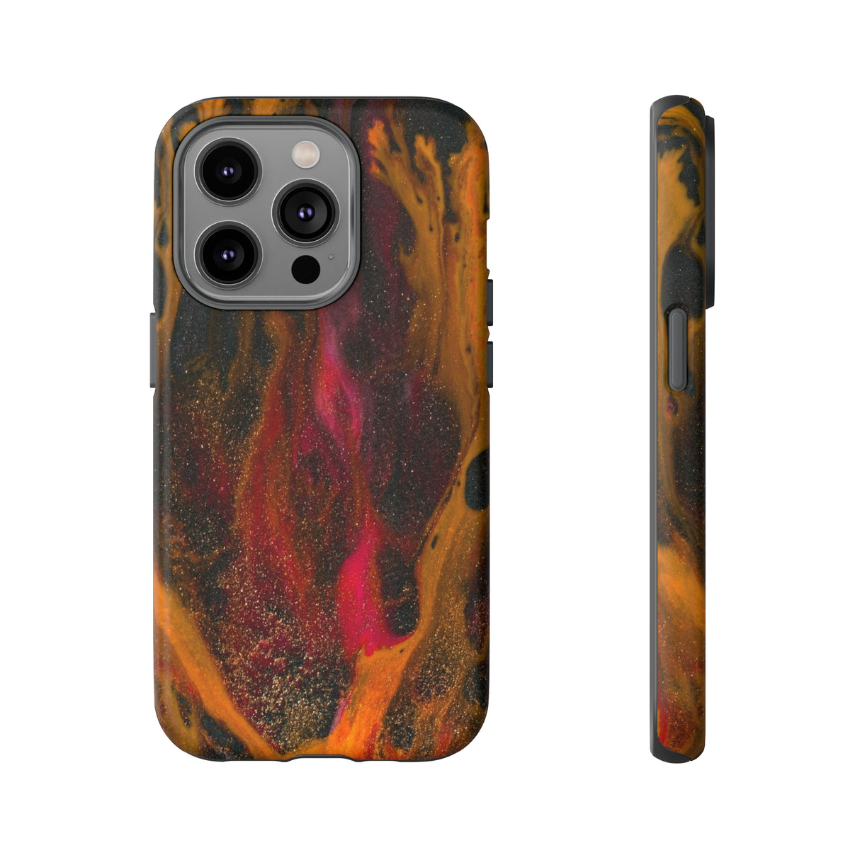 Bon Fire Ink Art iPhone Case (Protective) iPhone 14 Pro Matte Phone Case