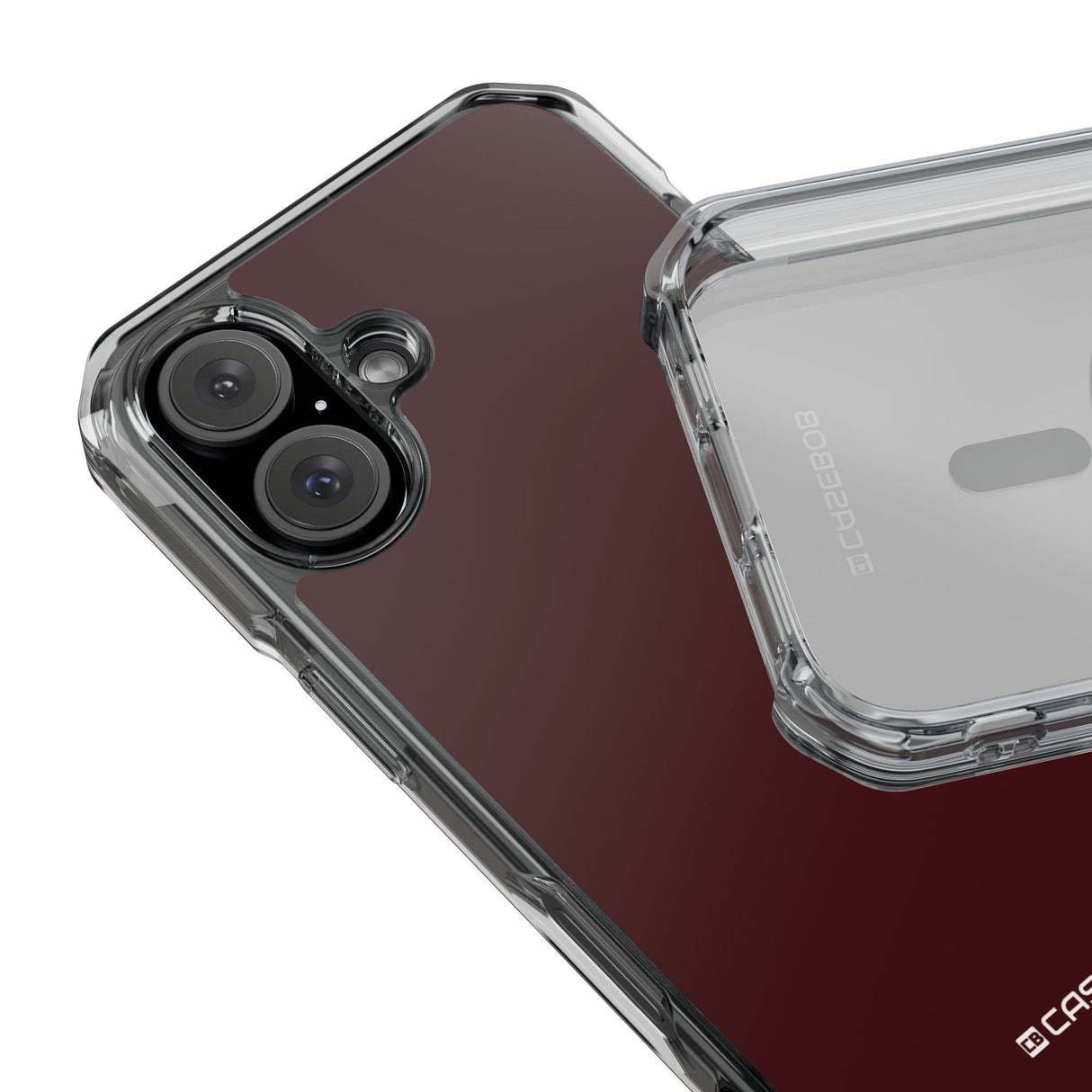 Oxblood Red | Phone Case for iPhone (Clear Impact Case - Magnetic)