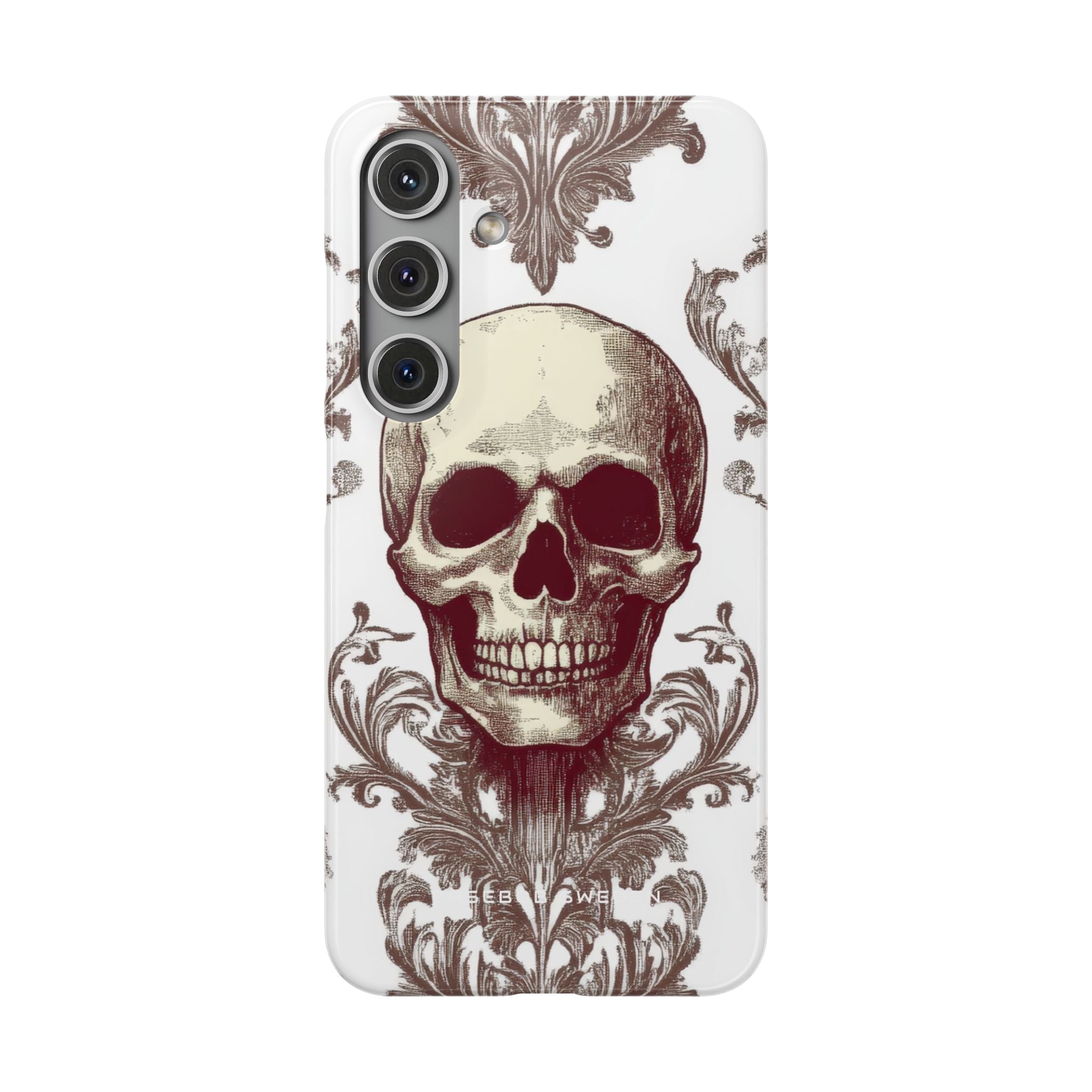 Gothic Skulls and Ornate Foliage Samsung S24 - Slim Phone Case