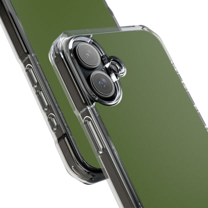 Dark Olive Green iPhone 16 - Clear Impact Phone Case