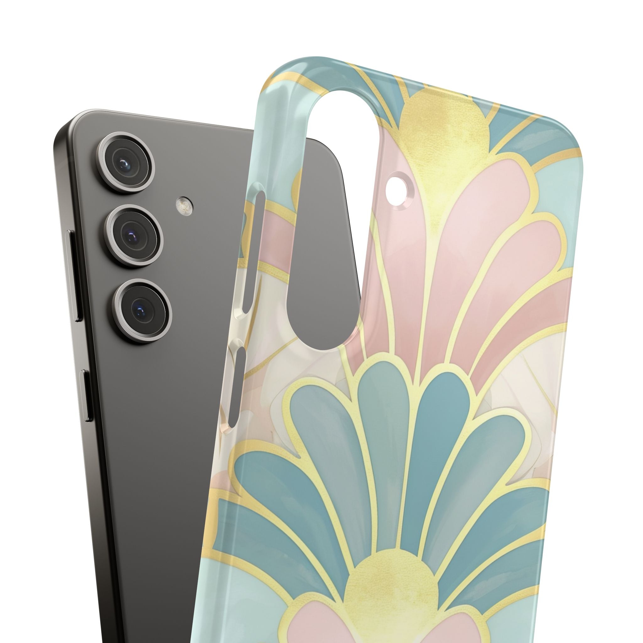 Pastel Deco Elegance - Slim Samsung S24 Phone Case