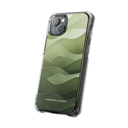 Gradient Emerald Drift iPhone 15 - Clear Impact Phone Case