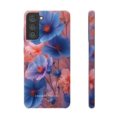 Harmonious Blooming Blues and Pinks Samsung S21 - Slim Phone Case