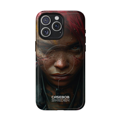 Cyberpunk Rebel Portrait iPhone 15 - Tough+