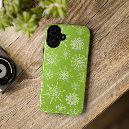 Snowflakes Dance Playfully - iPhone Case