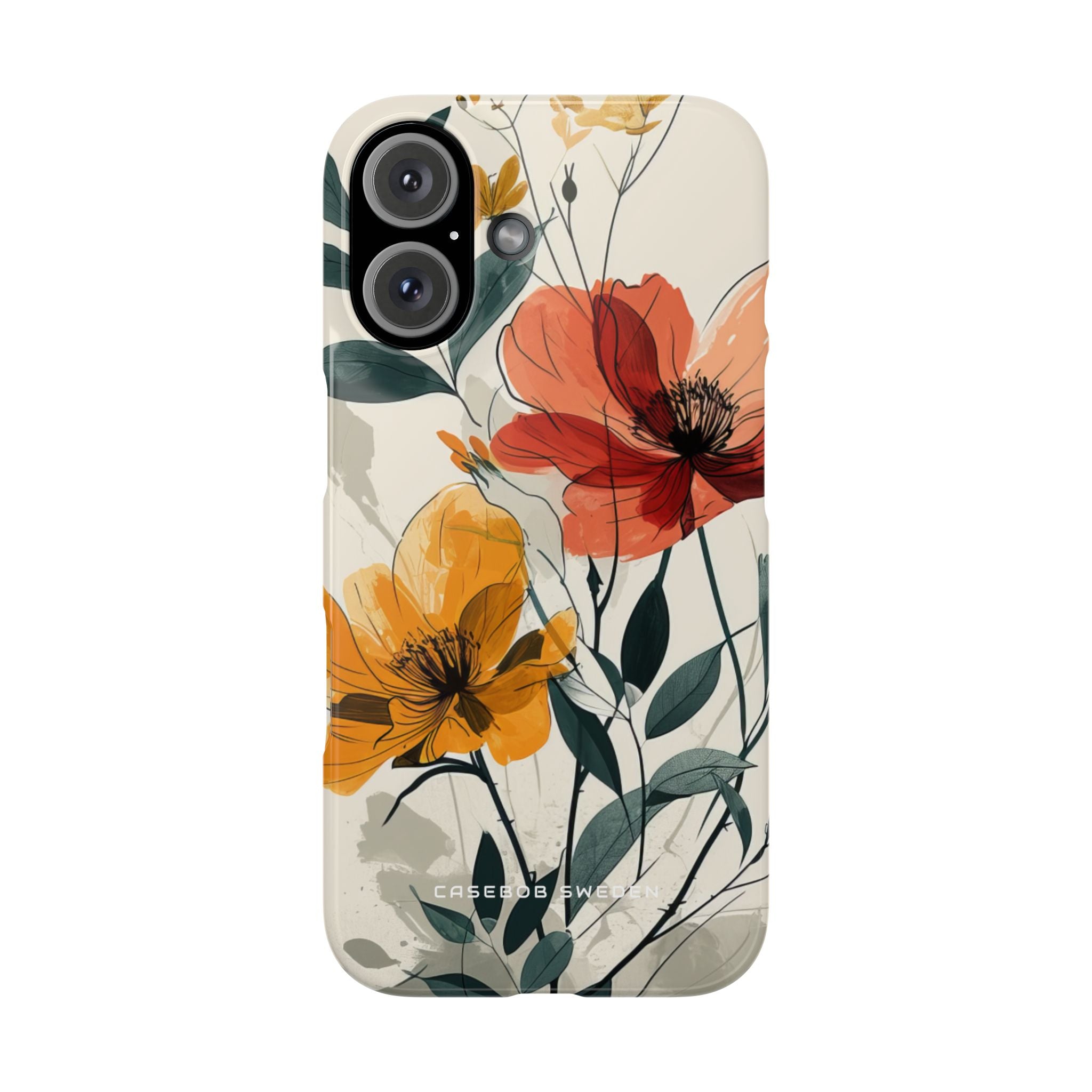 Elegante Floral Harmony iPhone 16 - Schlanke Handyhülle