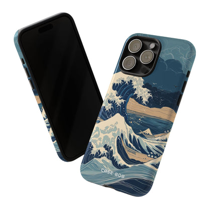 Cresting Blue Wave iPhone 15 Pro Max Case - Tough