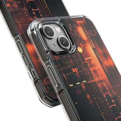 Neon Circuit Dreams iPhone 14 - Impact Clear+