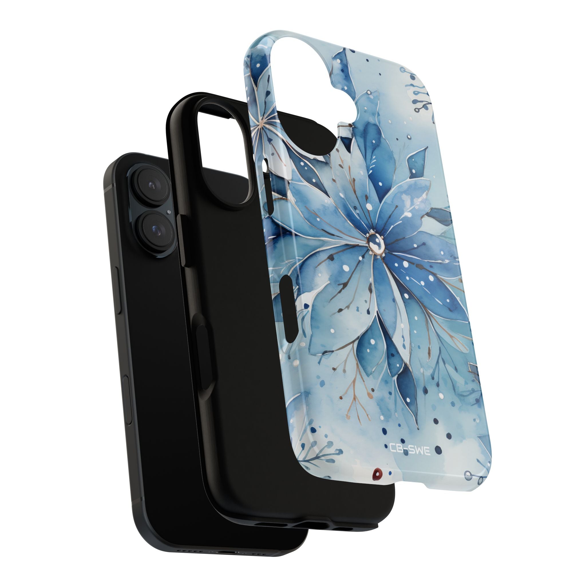 Floral Frost Embrace - iPhone Case