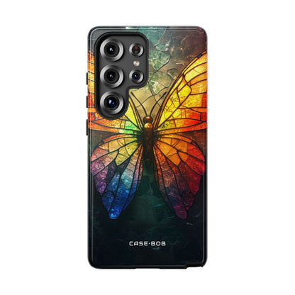 Stained Glass Butterfly Samsung S25 Ultra Case - Tough