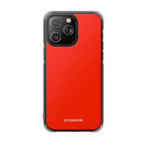 Scarlet Red | Phone Case for iPhone (Clear Impact Case - Magnetic)