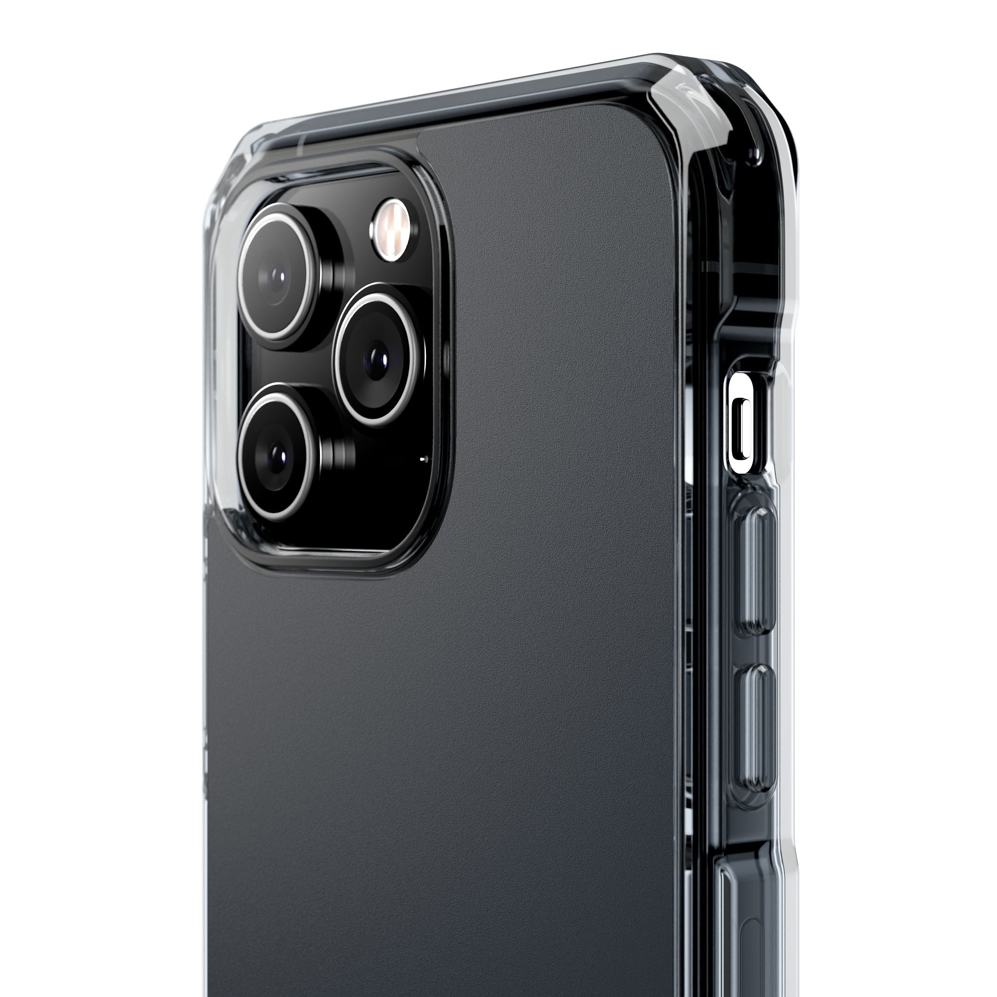 Gun Metal - Clear Impact Case for iPhone