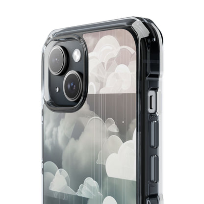Silver Dream Clouds iPhone 15 - Impact Clear+