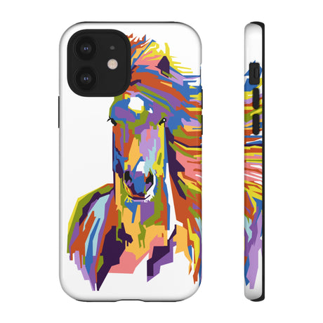 Horse Abstract Art iPhone Case (Protective) iPhone 12 Glossy Phone Case