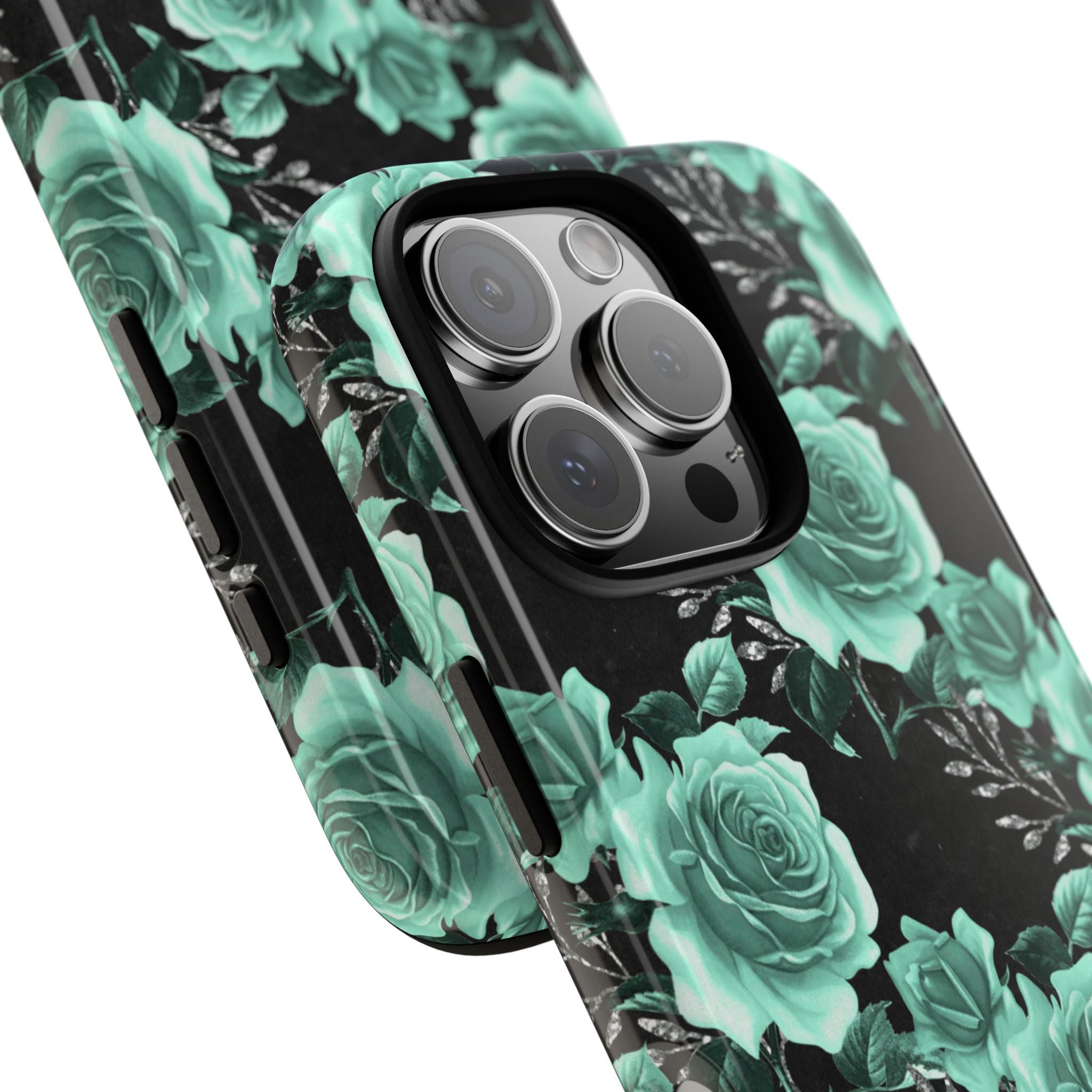 Turquoise Rose Symphony - iPhone Case