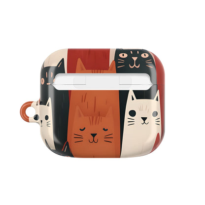 Cat Columns Orange - AirPods Case