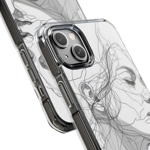 Ethereal Contours - Phone Case for iPhone (Clear Impact - Magnetic)