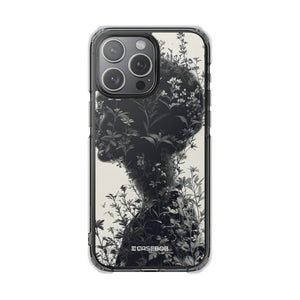 Botanical Silhouette Essence - Phone Case for iPhone (Clear Impact - Magnetic)