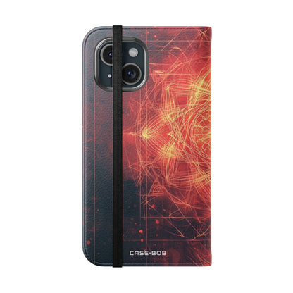 Glowing Mandala - iPhone 15 Case - Wallet