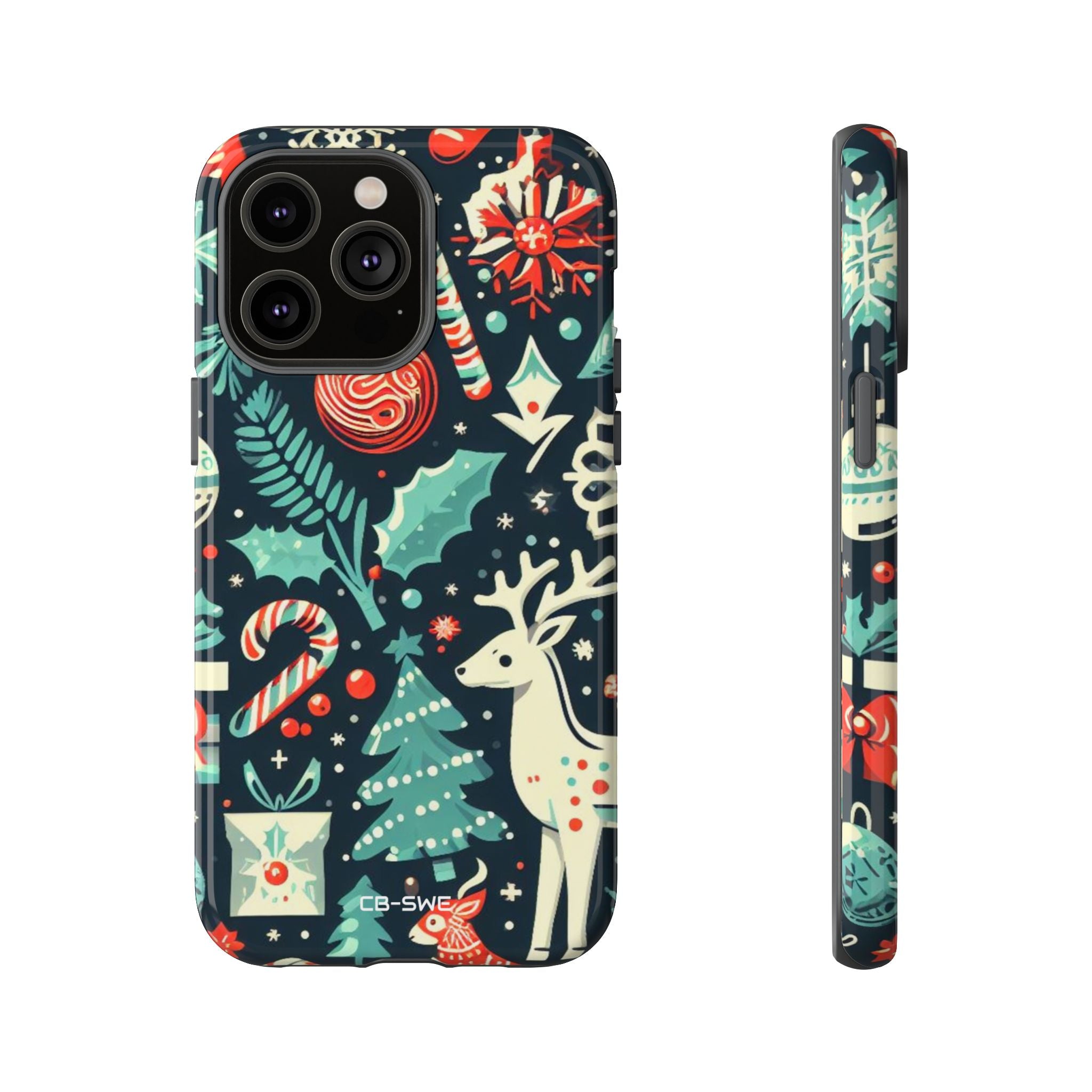 Festive Snowflakes Dance - iPhone Case