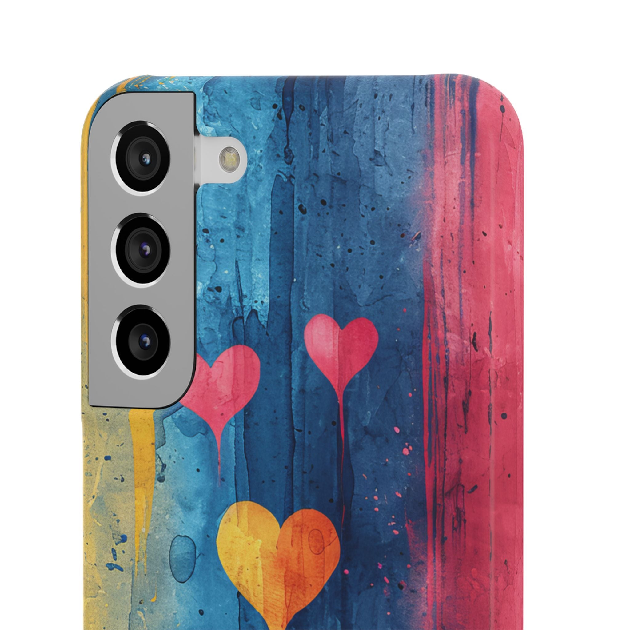 Hearts Watercolor Art - Slim Samsung S22 Phone Case