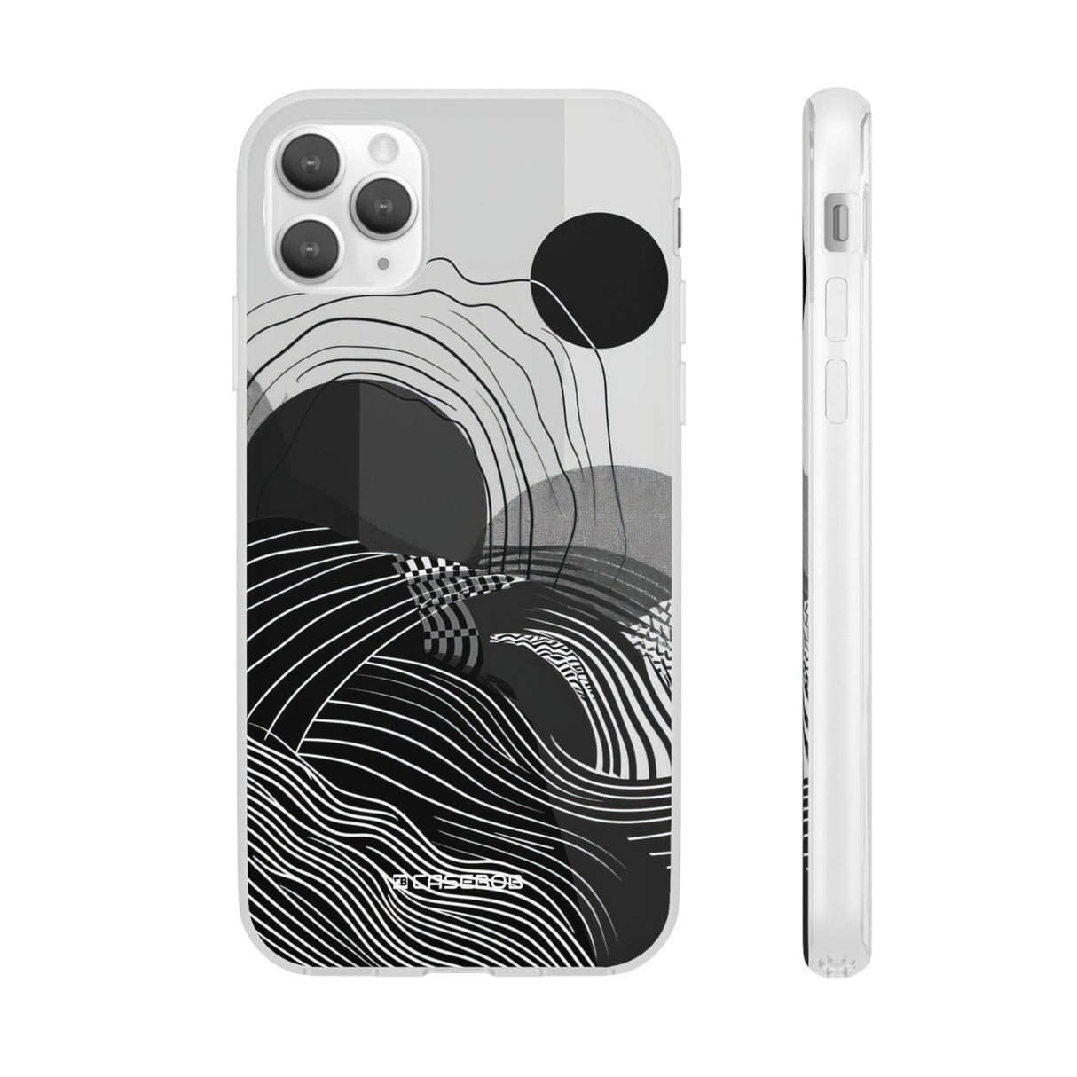 Monochrome Dynamics | Flexible Phone Case for iPhone