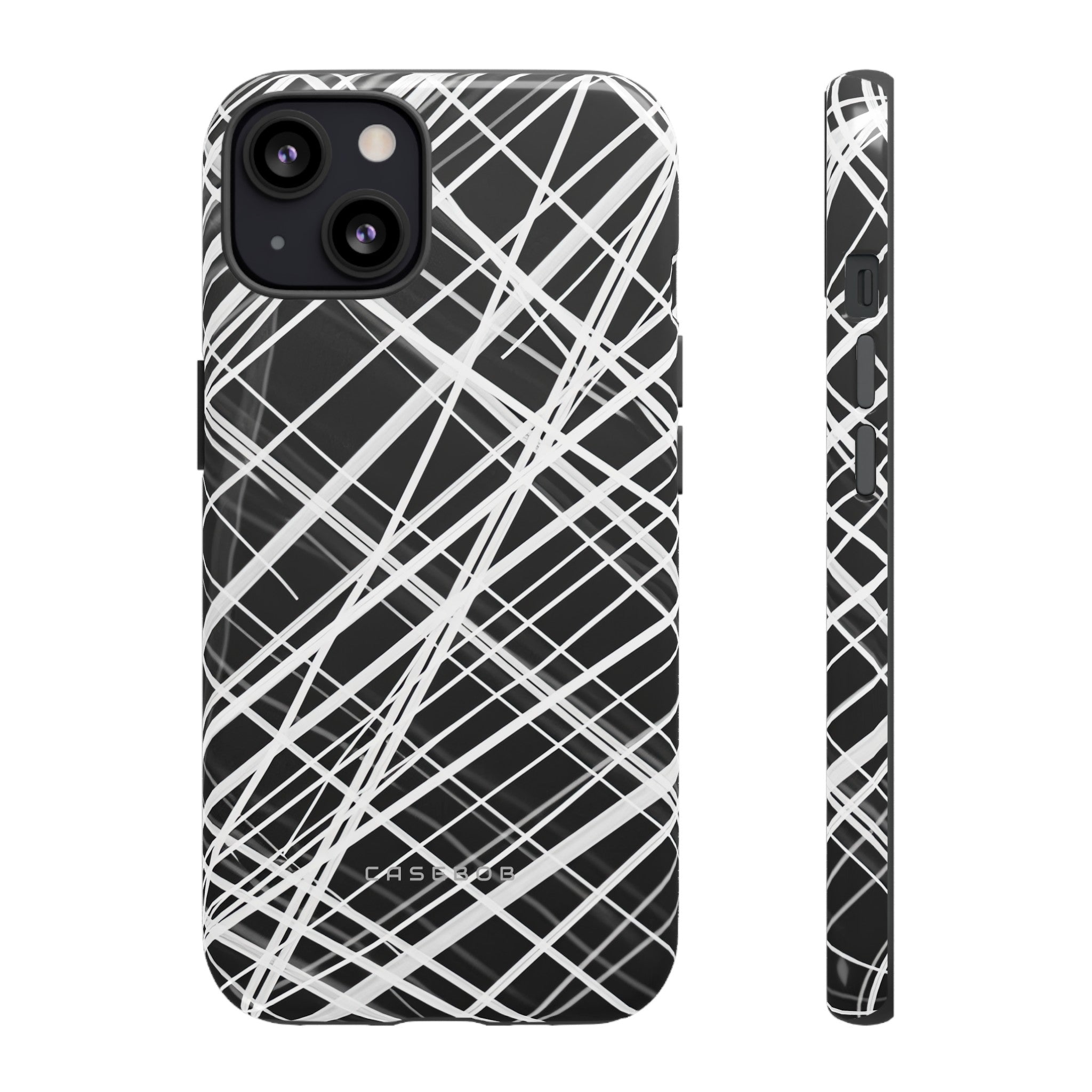 White Line Elegance - Protective Phone Case