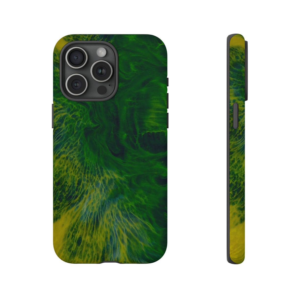 Dark Green Ink Art - Protective Phone Case