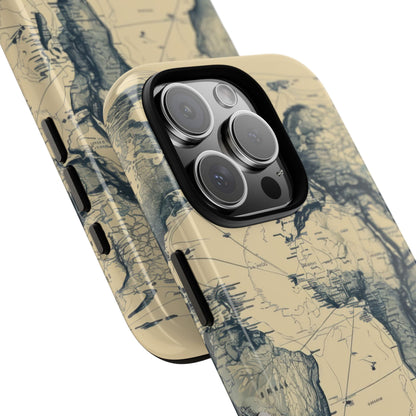 Vintage Cartographic Exploration Map - for iPhone 16