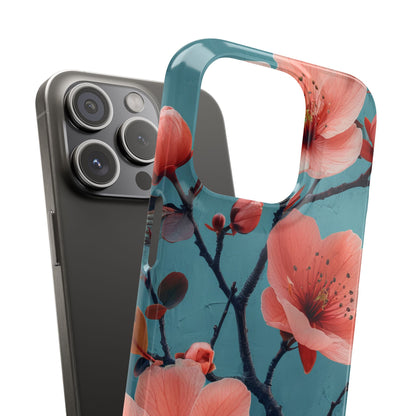 Floral Harmony Burst iPhone 15 - Slim Phone Case