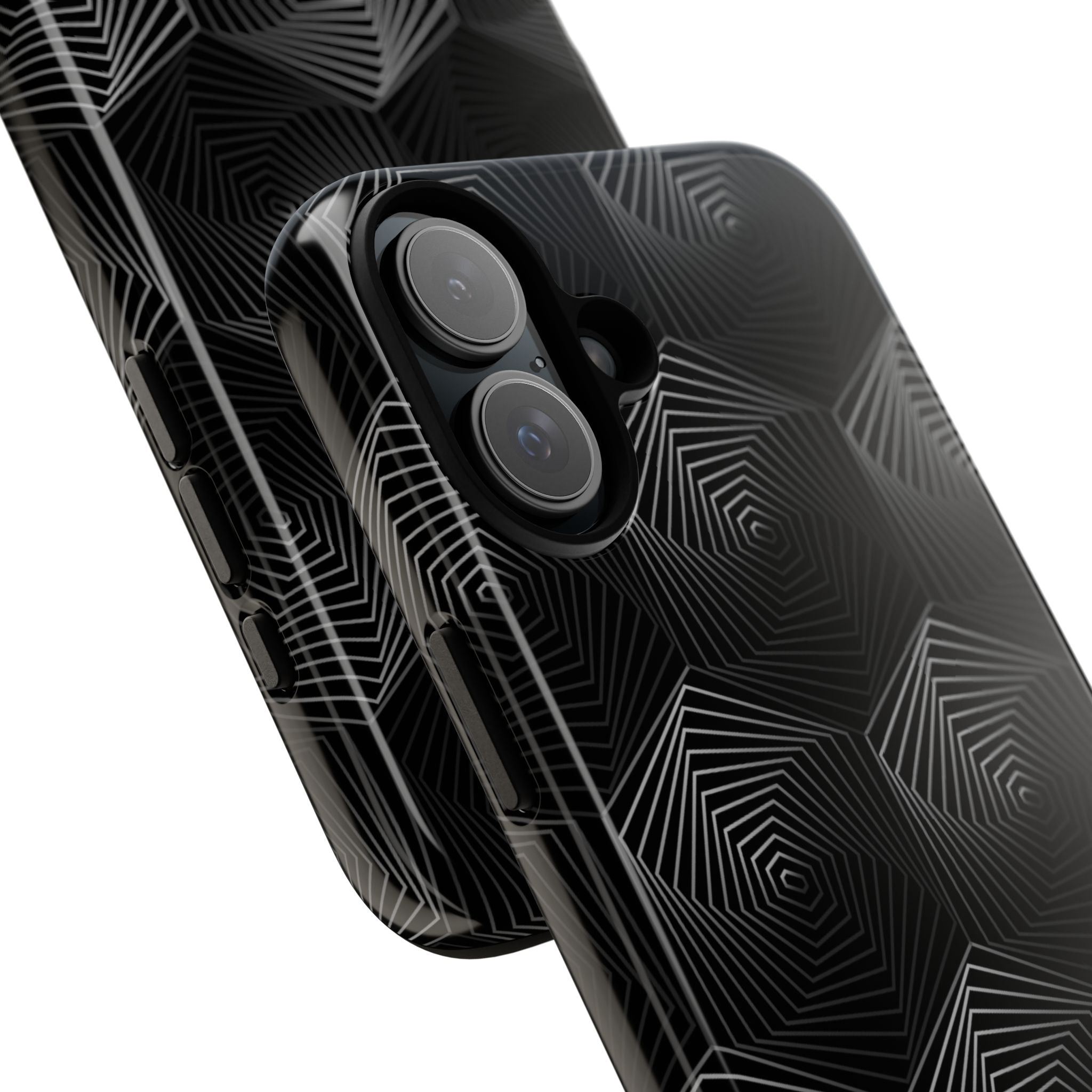 Geometric Spiral Illusion - iPhone Case
