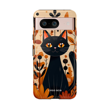 Black Cat Glow Google Pixel 8 Case - Tough