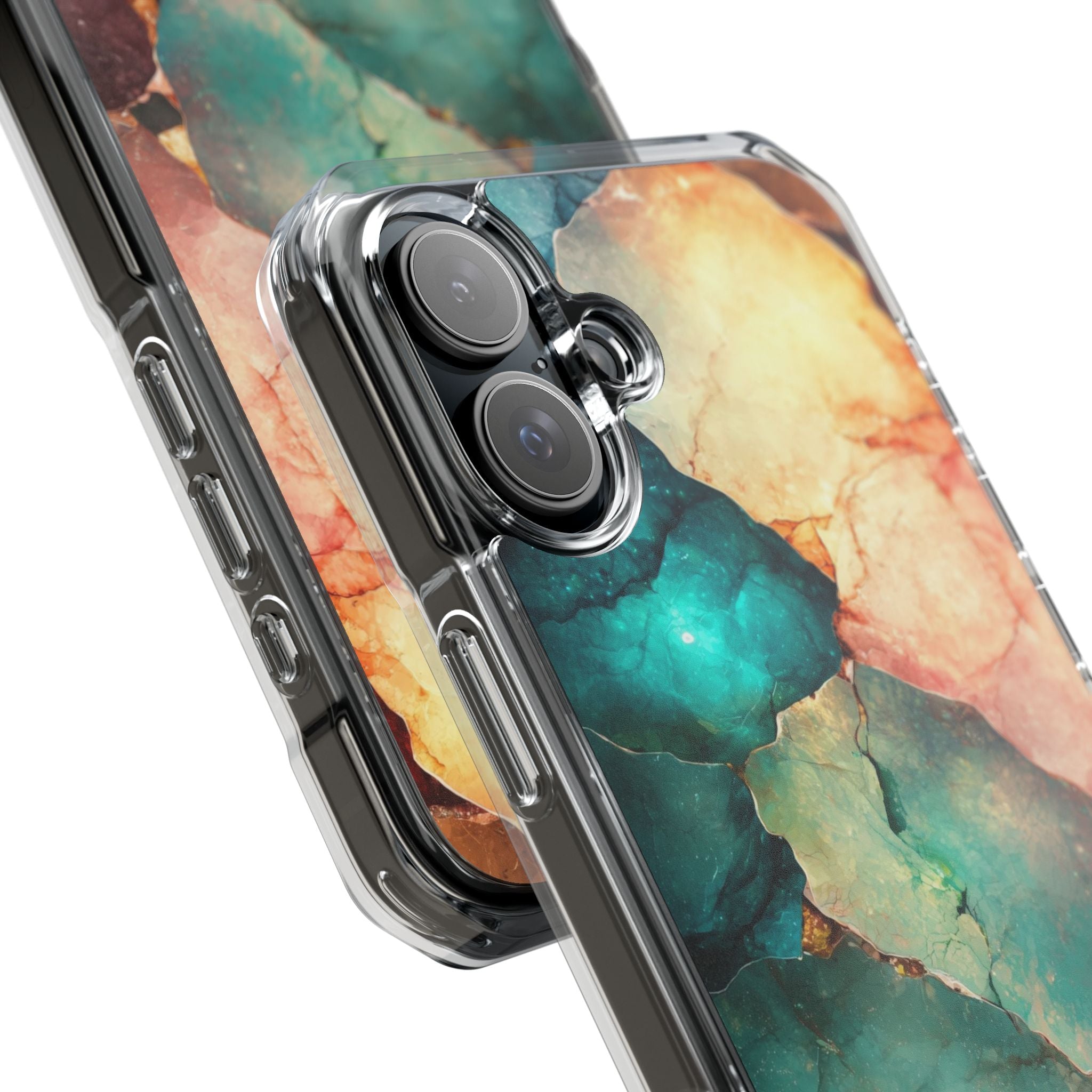 Teal Mosaic Veins iPhone 16 Plus Case - Impact