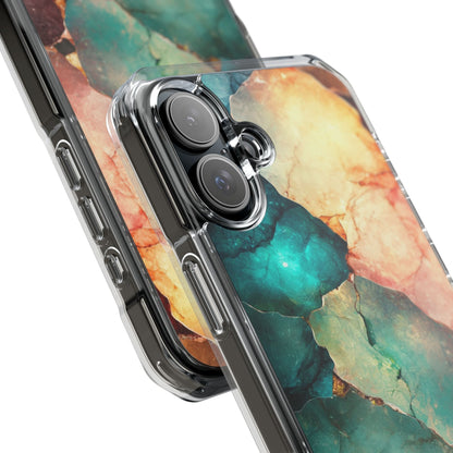Teal Mosaic Veins iPhone 16 Plus Case - Impact