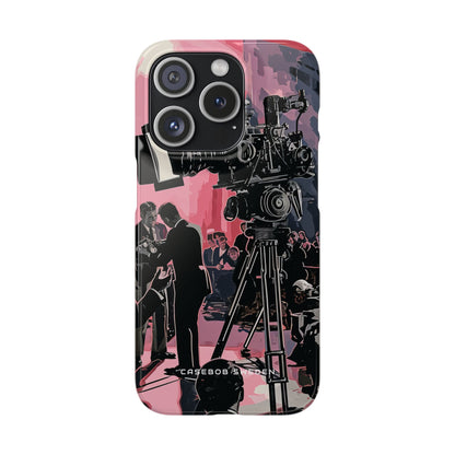 Retro Cinematic Spotlight iPhone 15 - Slim Phone Case