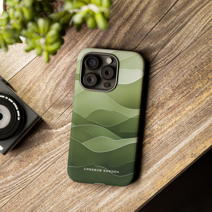 Gradient Emerald Drift iPhone 15 - Tough Phone Case