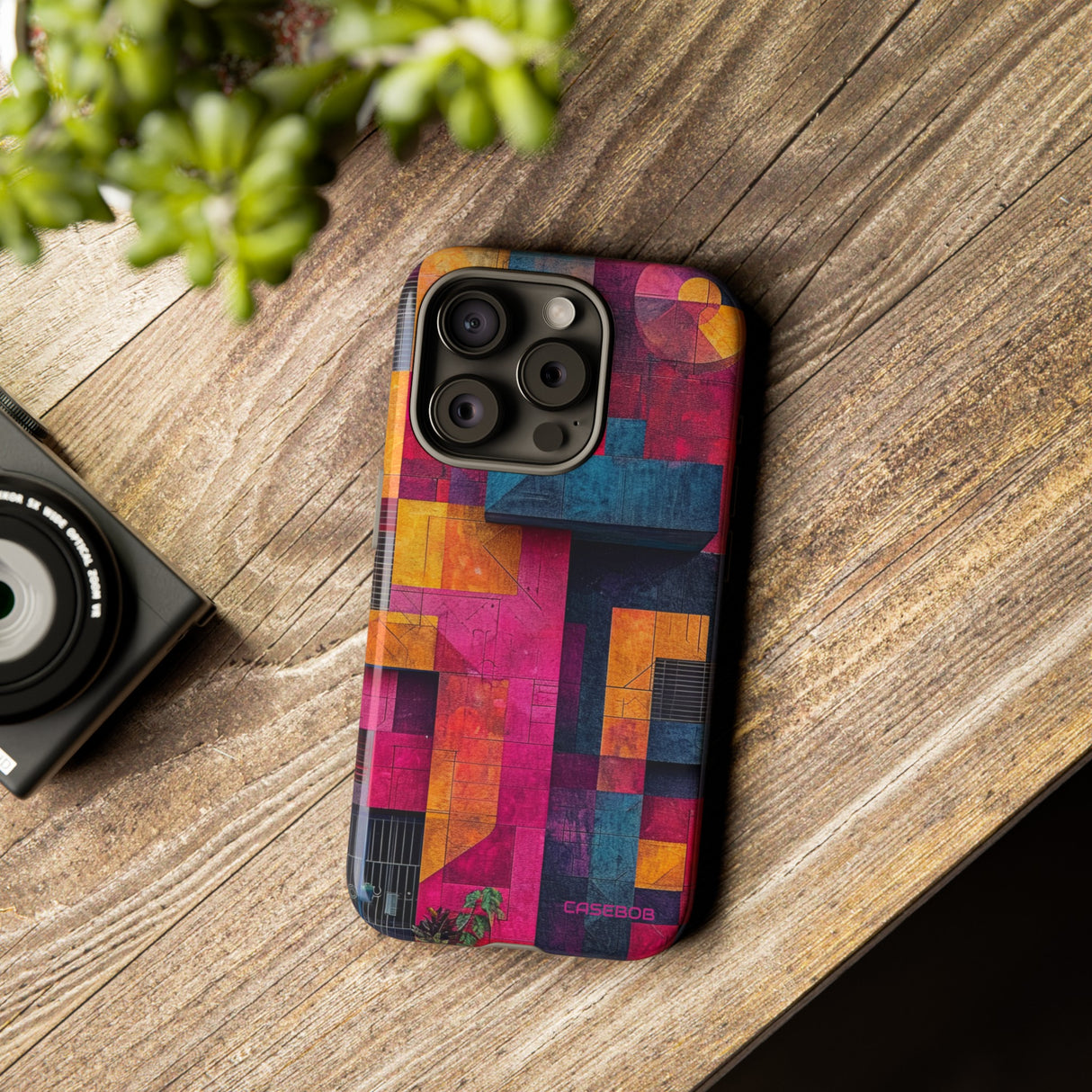 Electric Geometric Vibes - Protective Phone Case