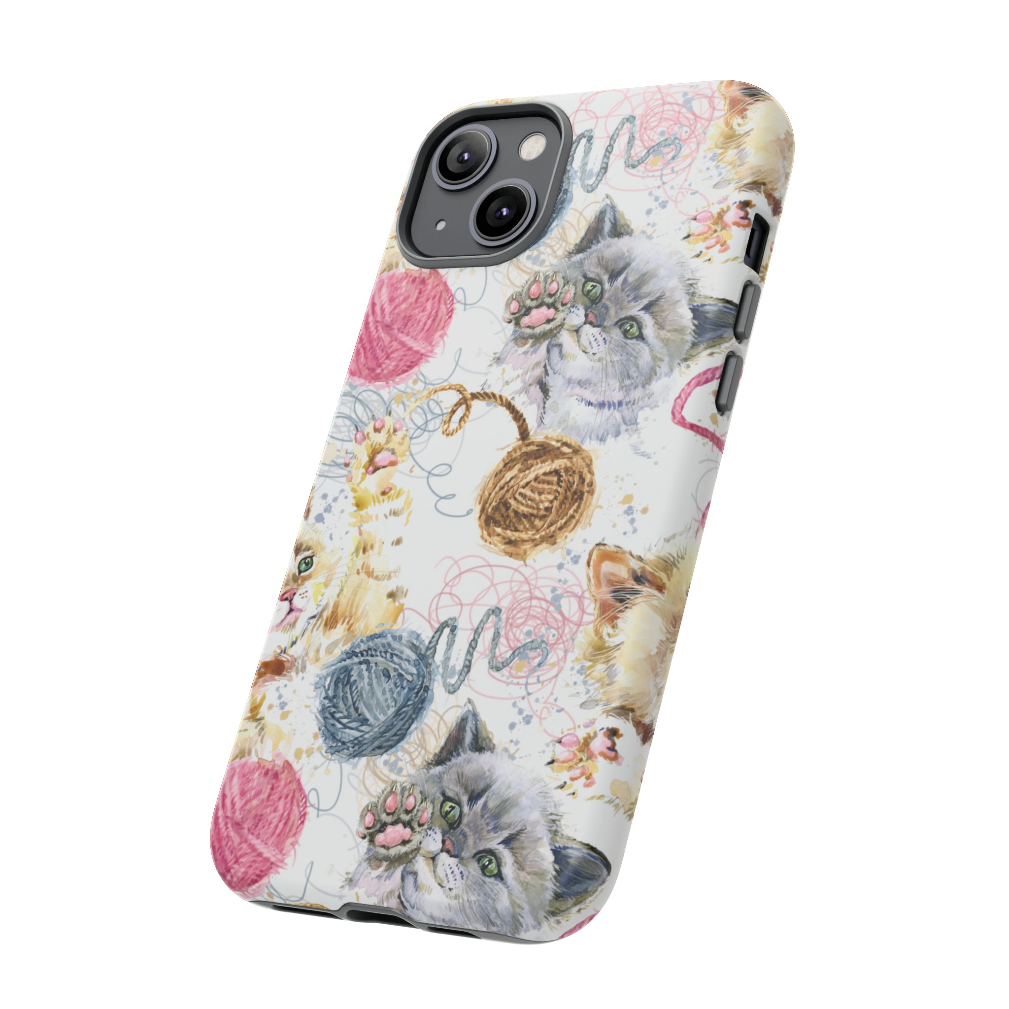 Cute Kitten Pattern - Protective Phone Case