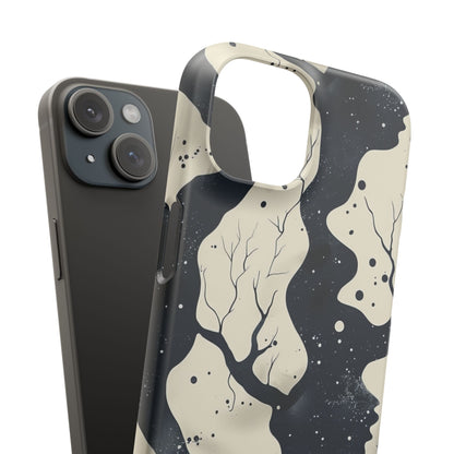 Organic Fluid Silhouettes with Cosmic Depth iPhone 15 - Slim Phone Case