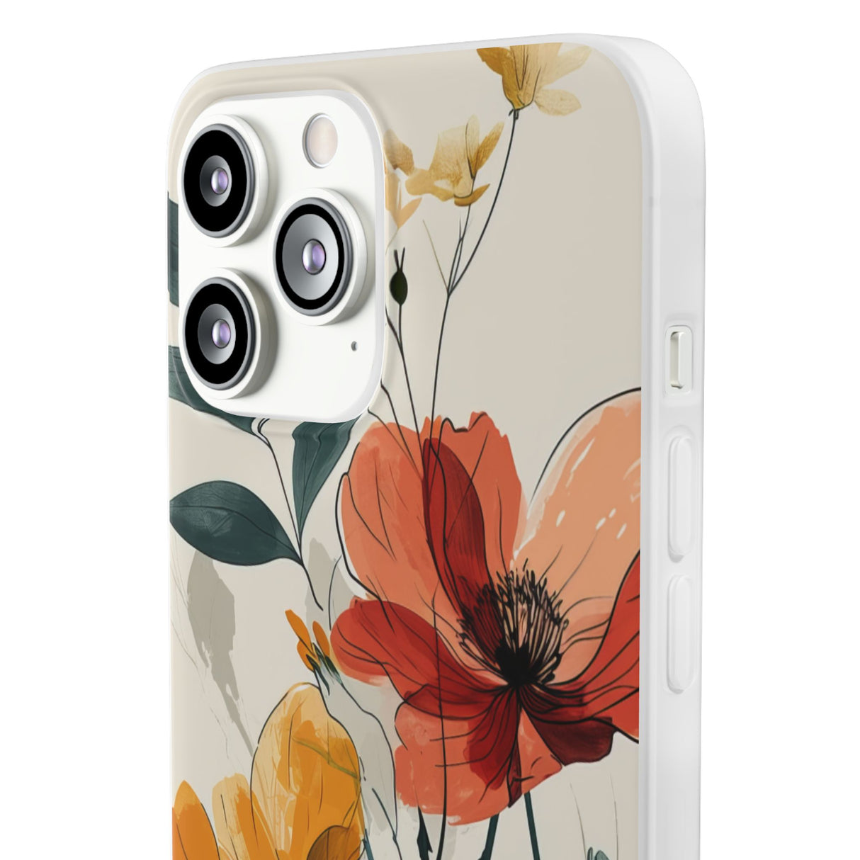 Heitere florale Harmonie | Flexible Handyhülle für iPhone