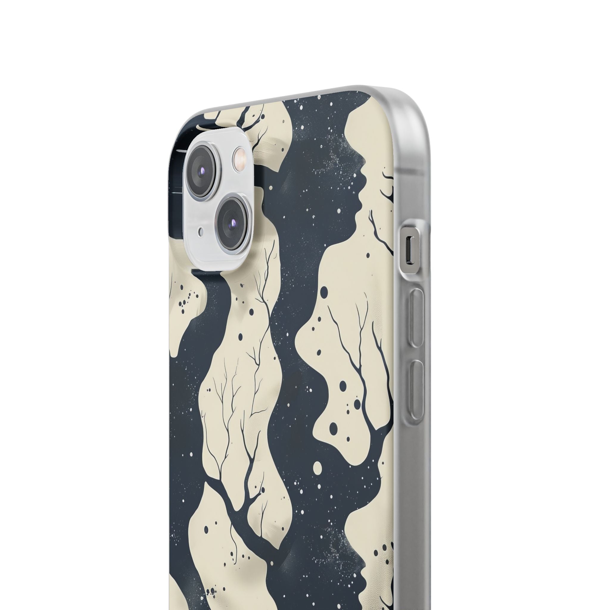 Organic Fluid Silhouettes with Cosmic Depth iPhone 14 - Flexi Phone Case